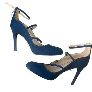 Sam Edelman Amazing Blue Suede Heels Size 6.5